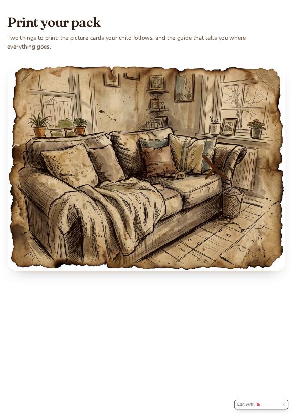 Example printable clue cards
