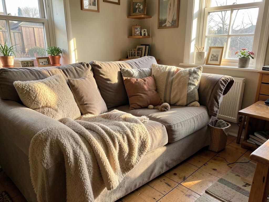 The living room sofa